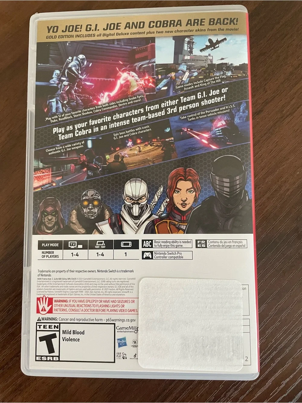 G.I. Joe Operation Blackout Gold Edition (Nintendo Switch, 2020) Complete Tested